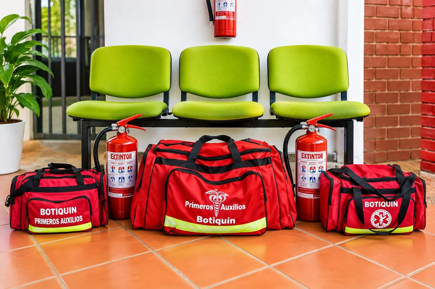 Equipos de seguridad y atención de emergencias listos para despacho.